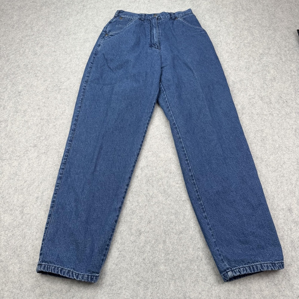 Vintage Woolrich Flannel Lined Jeans Womens 8 (24x29) Blue High Rise Tapered